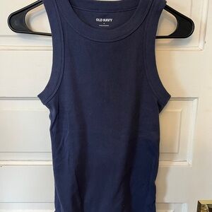 Old Navy Dark Blue Ribbed Top